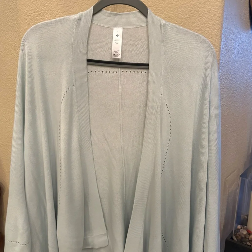 LULULEMON Open Mind Blue Cast Silk Blend Wrap One Size